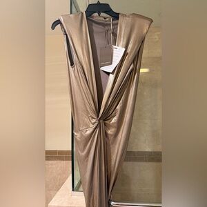 Elegant Metallic Maxi Dress
